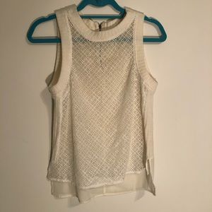 ASTR - white panel sheer blouse